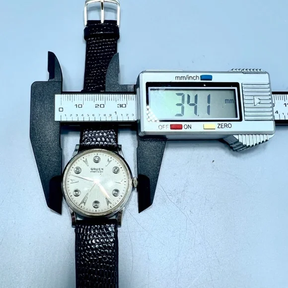 Vintage Gruen Precision Mens Diamond Dial Watch - Picture 10 of 11